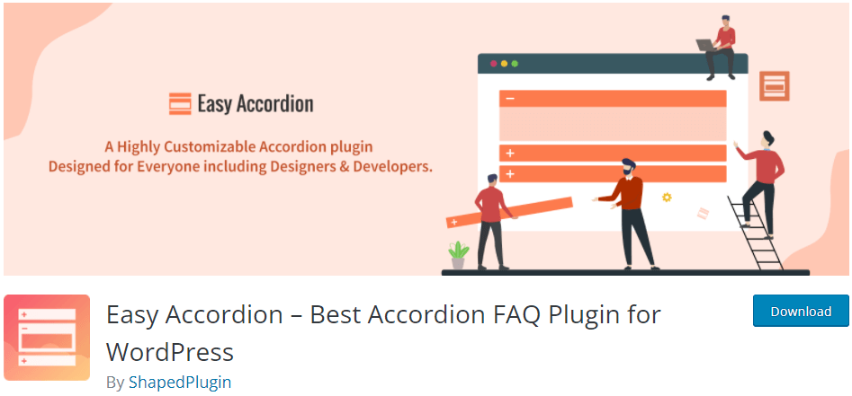 Easy Accordion - best lightweight and faster speed faq plugin for wordpress