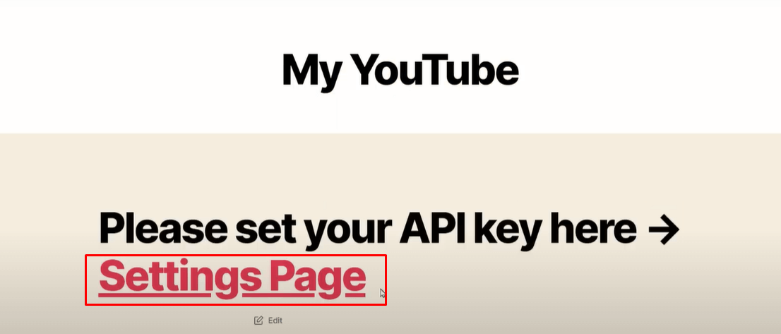 simply click on the setting page to Add API Key