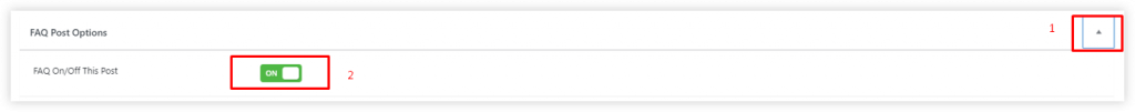 Enable The “FAQ OnOff This Post” Option
