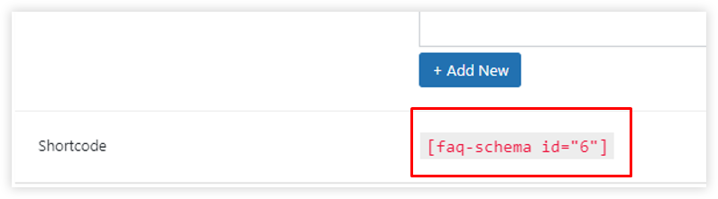 Generate Shortcode from faq schema plugin