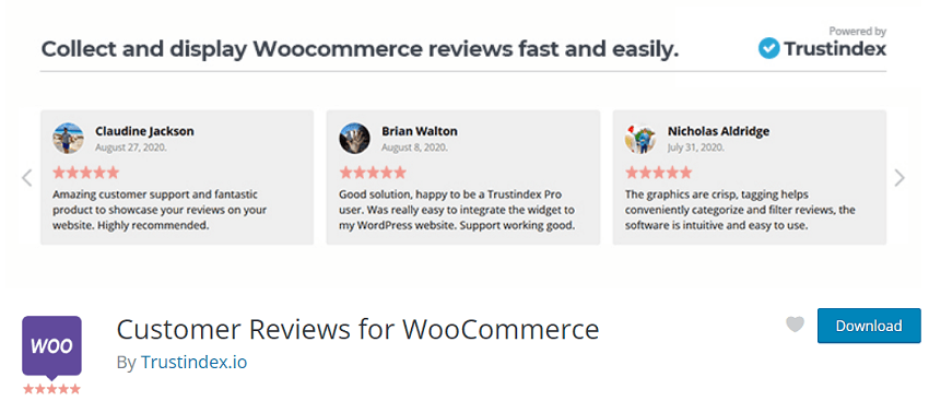 Customer Reviews for WooCommerce by Trustindex