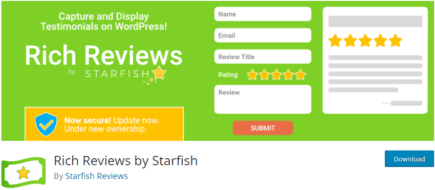 Rich Reviews - WordPress plugin for adding reviews and ratings