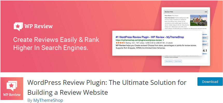 wordpress review plugin - full-fledged free plugin