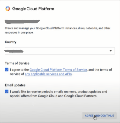 Select the “Google API Console,” and a prompt will appear