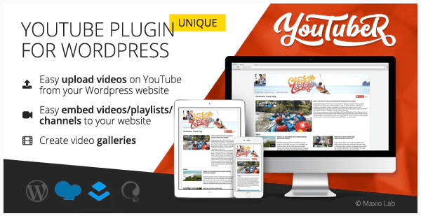 YouTuber, a fully-responsive and premium plugin