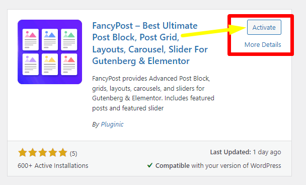 FancyPost – Best Ultimate Post Block, Post Grid, Layouts, Carousel