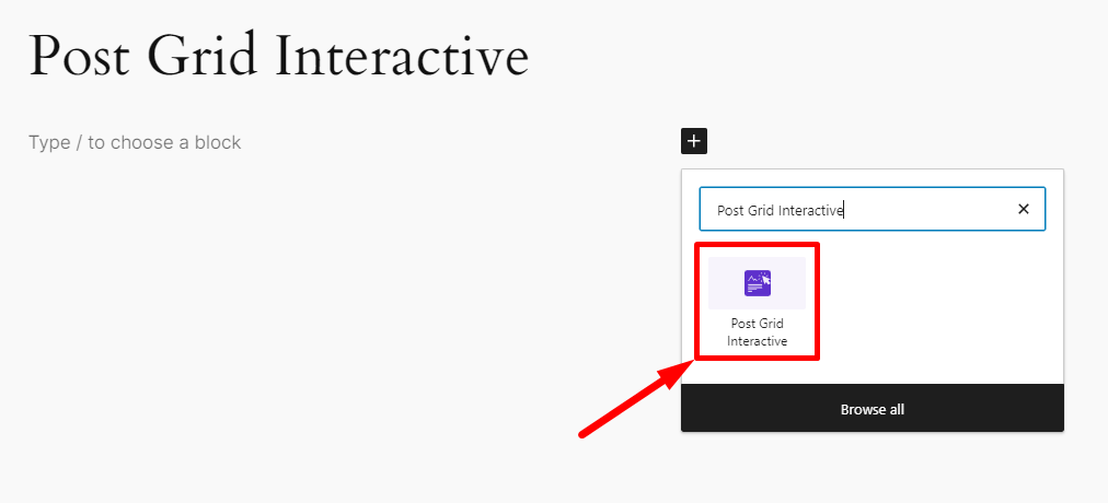 Post Grid Interactive